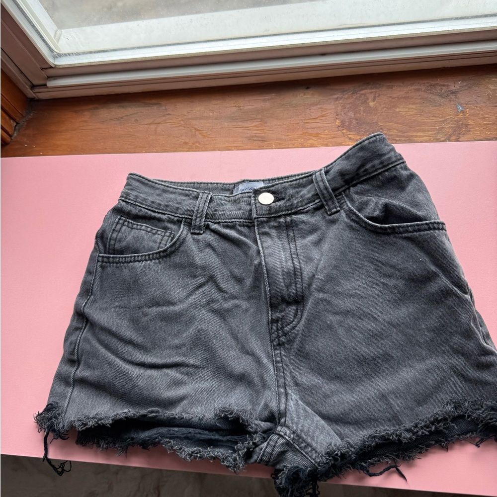 Women's Black Denim Shorts P.L.A.N jean